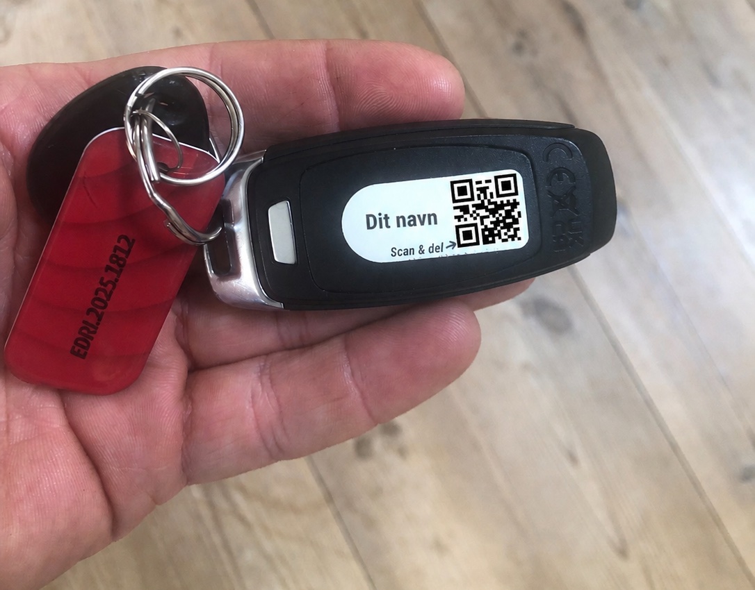 GeoTag QR-kode på bilnøgle